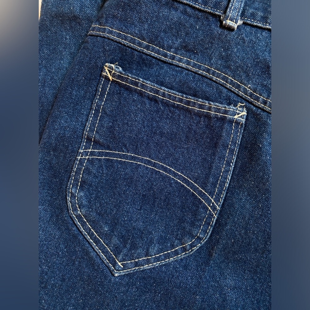 SOLD!💥Vintage High-Rise Flattering Chic Mom Jeans, Dark Wash, 80s 90s, 34 Waist - Picture 4 of 13